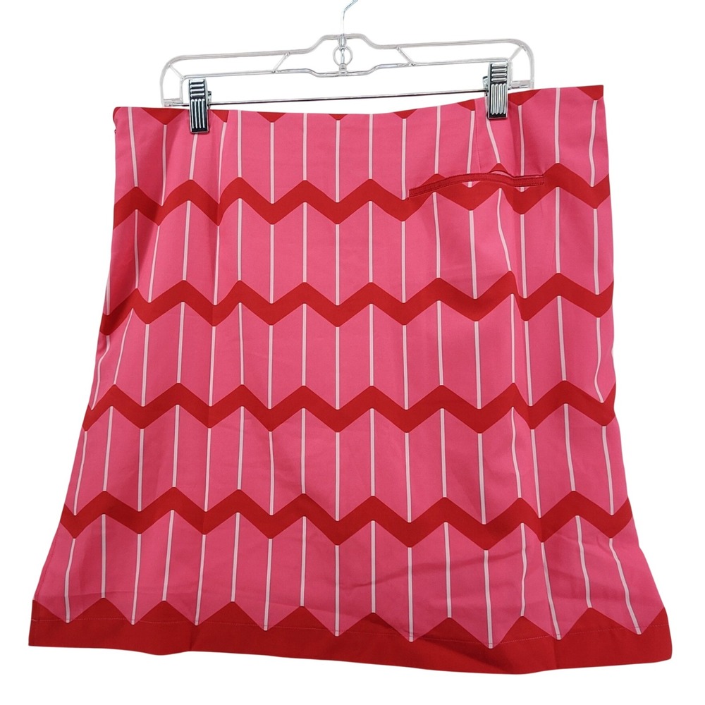 Golftini 12L Pink Chevron I Love Lucy Golf Skort Skirt Athletic Preppy Sporty